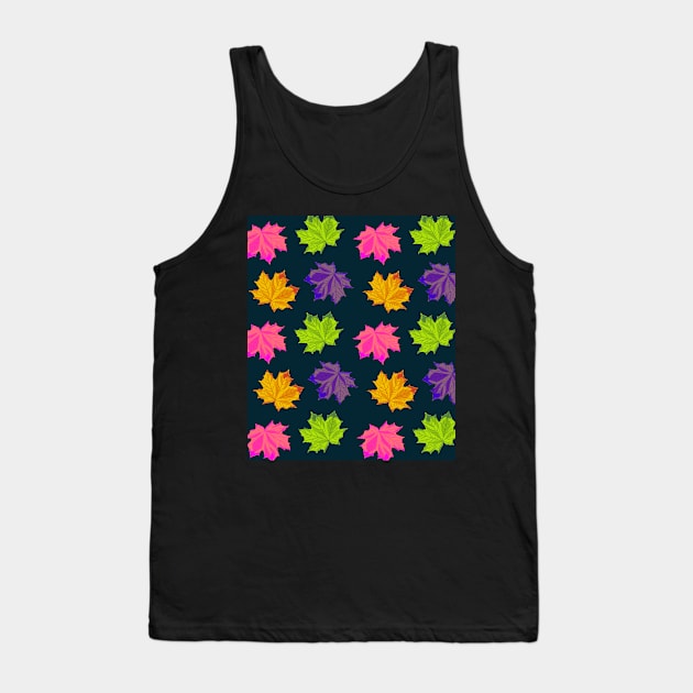 Bright Autumn Leaves Tank Top by OneThreeSix